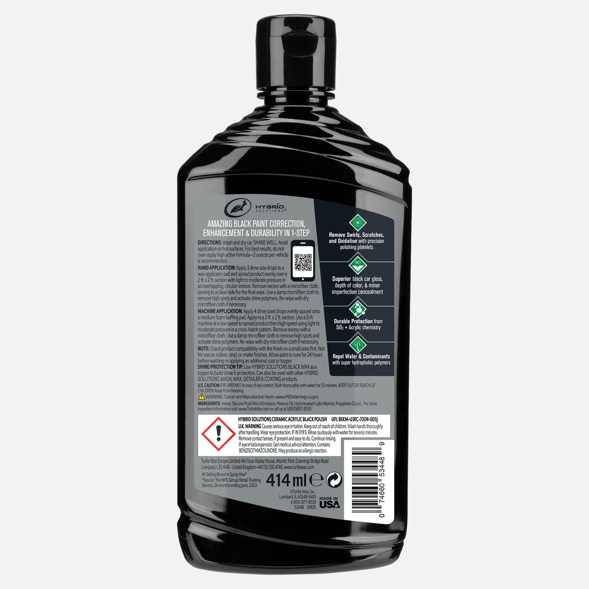 Hybrid Solutions® Ceramic Acrylic Black Polish, 14 fl oz