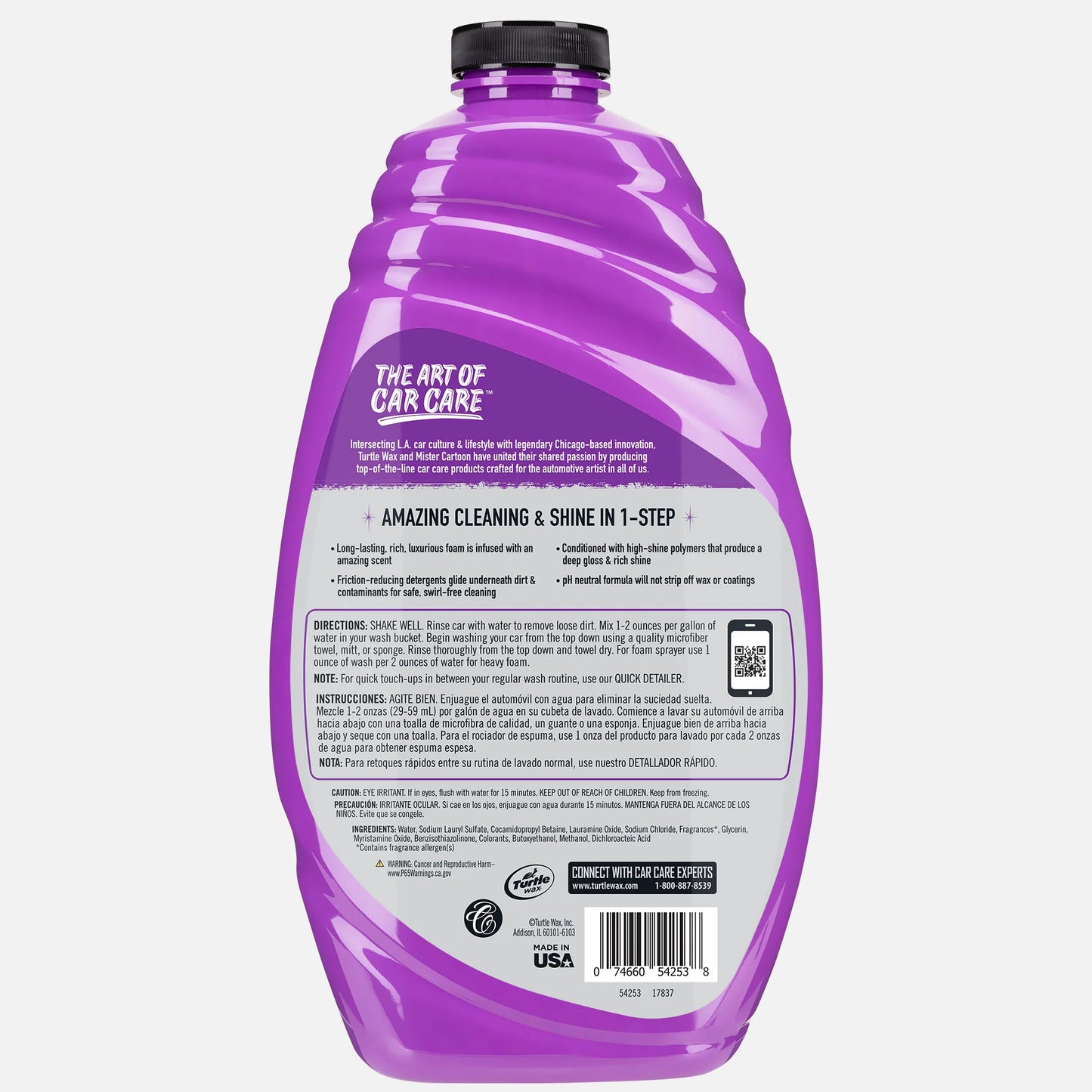 Mister Cartoon Slick Wash & Wax, 48 fl oz