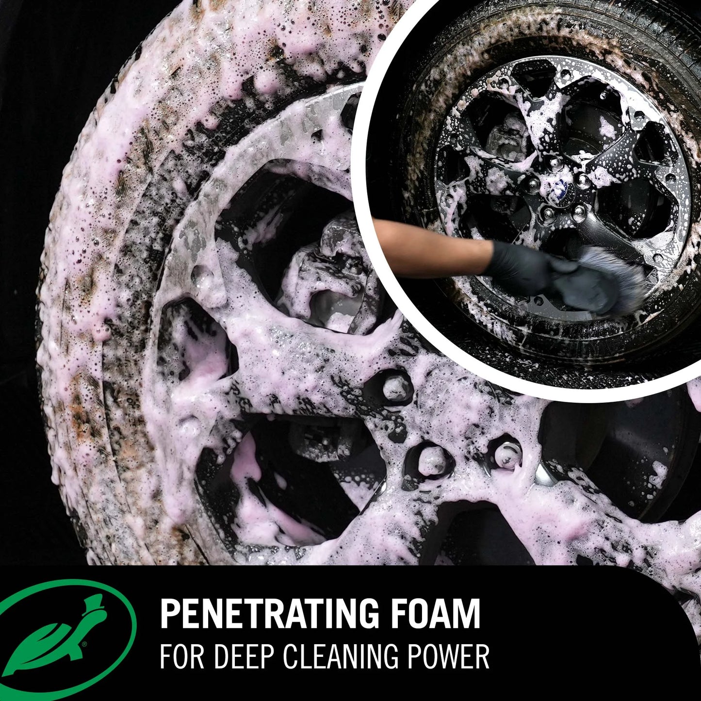 Hybrid Solutions® Hyper Foam Wheel Cleaner & Tire Prep, 23 fl oz